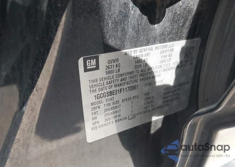 2015 Chevrolet Colorado Lt из США, поврежденный, VIN 1GCGSBE31F1170961